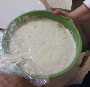 it's alive -- yeast dough risen