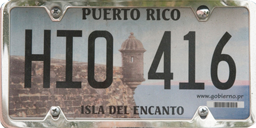 License Plate 2411 Puerto Rico